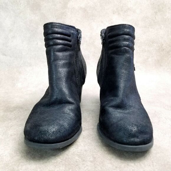 Rampage Womens Mabel  Size 7 Black  Fabric 2" Wedge Ankle Boot Booties - Picture 2 of 9